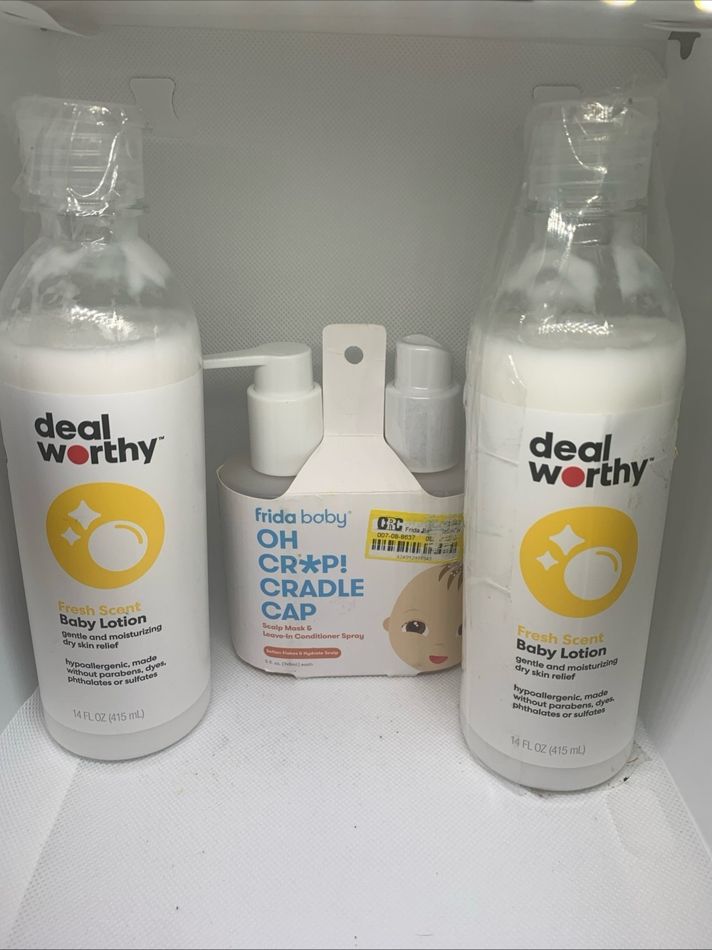 2 Fresh Scent Baby Lotion and Scalp Mask. Leave in Conditioner Spray Set